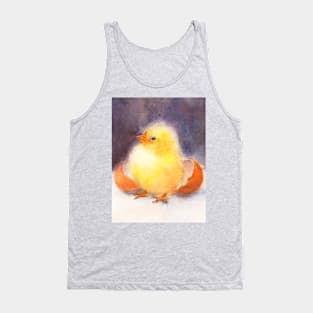 Newborn Chick Watercolor Painting Tank Top